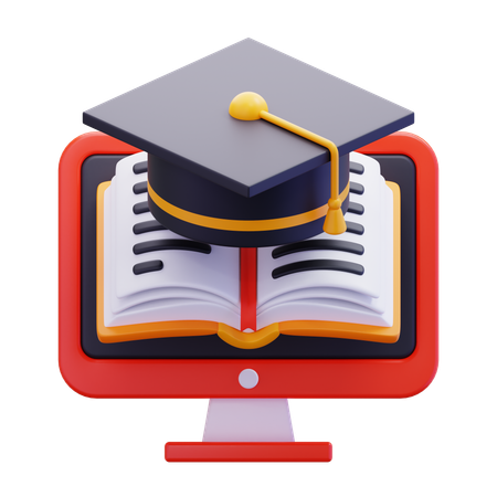 Online Education  3D Icon