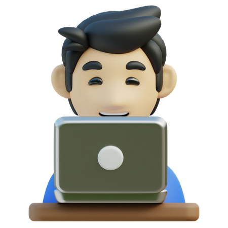 Online education  3D Icon