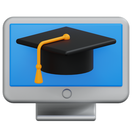 Online Education  3D Illustration