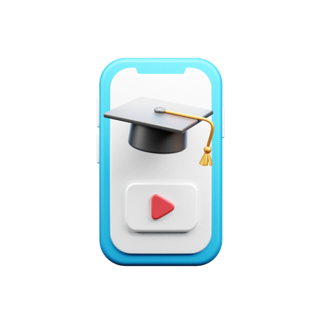 Online Education Tutorial  3D Icon