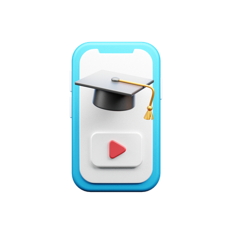 Online Education Tutorial  3D Icon
