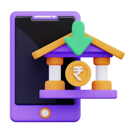 Online-Einzahlung  3D Icon