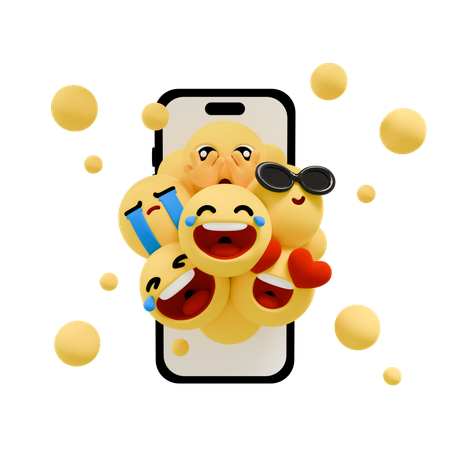 온라인 이모티콘 폭발  3D Icon