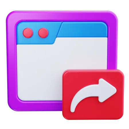 Encaminhar online  3D Icon