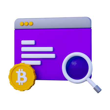 Navegador bitcoin  3D Icon