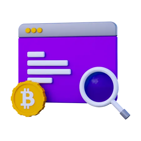 Navegador bitcoin  3D Icon