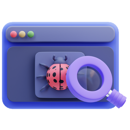 Encontrar bug on-line  3D Icon