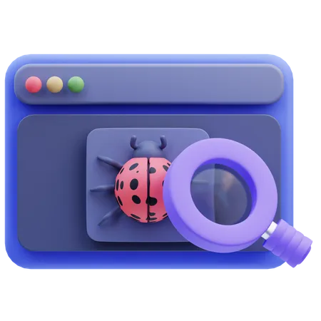 Encontrar bug on-line  3D Icon