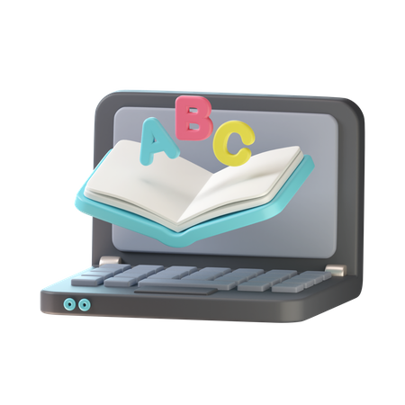 Online English Book  3D Icon