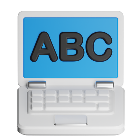 Online English Class  3D Icon