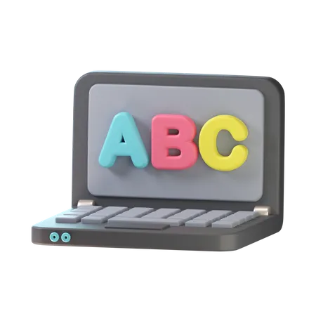 Online English Class  3D Icon