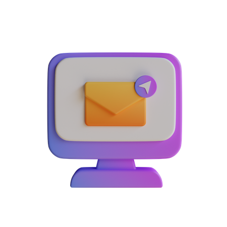 On-line enviar e-mail  3D Icon