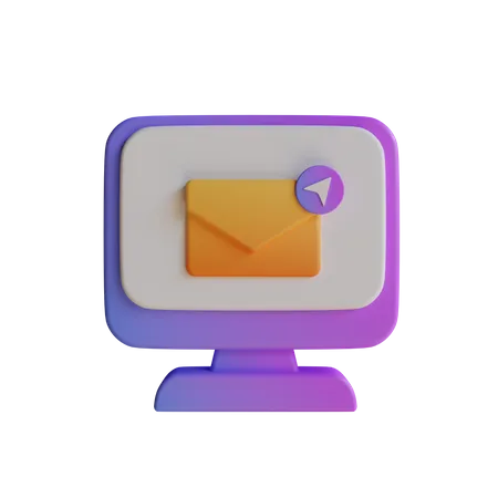 On-line enviar e-mail  3D Icon