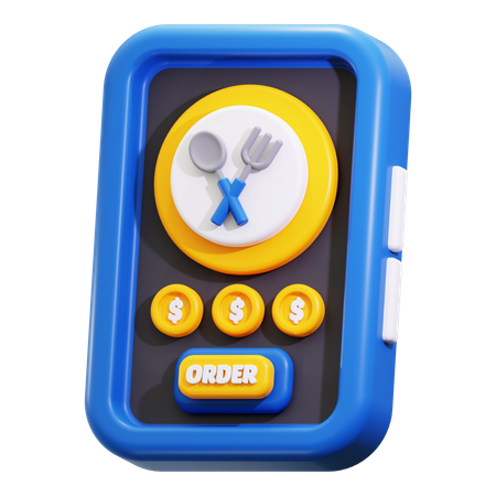 Online-Essensbestellung  3D Icon