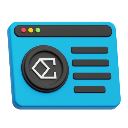 Online Ethena  3D Icon