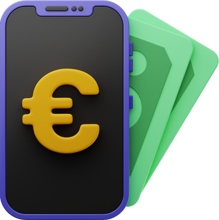 Online Euro  3D Icon