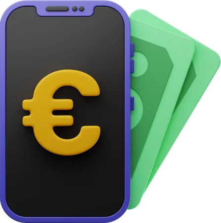 Online Euro  3D Illustration