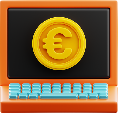 Online Euro 3D Icon