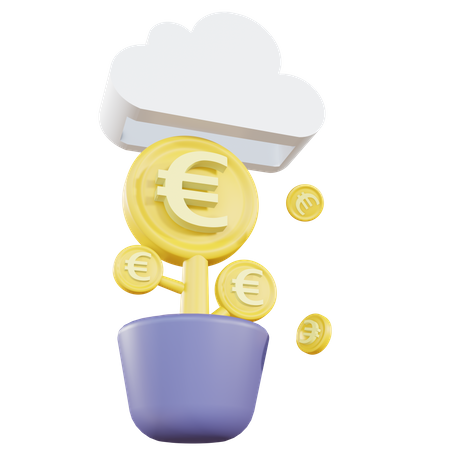 Online Euro investment 3D Illustration