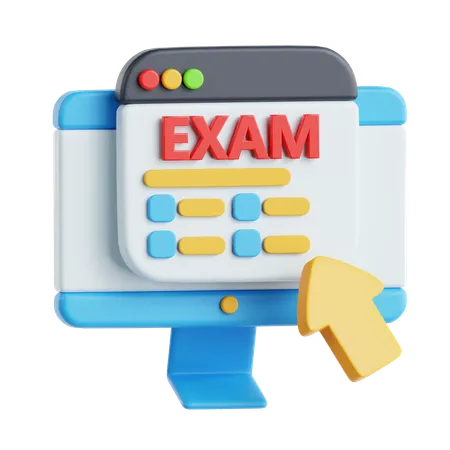 Online Exam  3D Icon