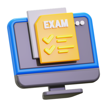 Online Exam  3D Icon