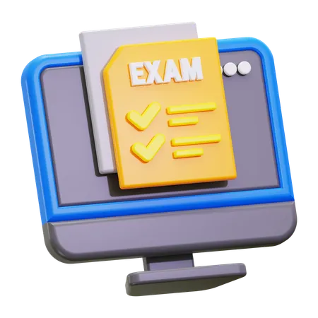Online Exam  3D Icon