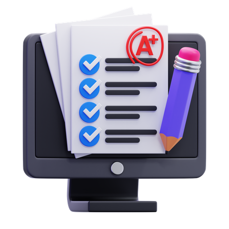 オンライン試験のスコア  3D Icon