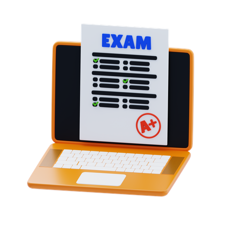 Online Exam Sheet  3D Icon