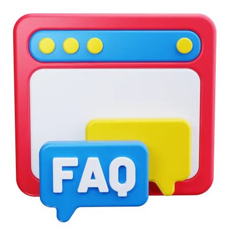 Online-FAQ  3D Icon