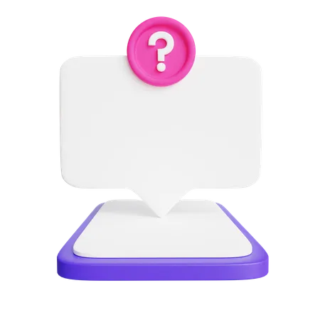 Online Faq Message  3D Icon