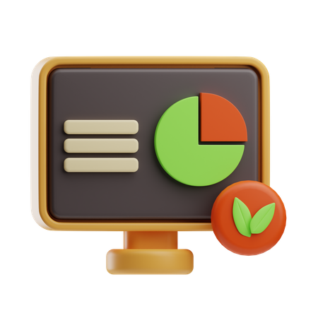 Online Farming Analysis  3D Icon