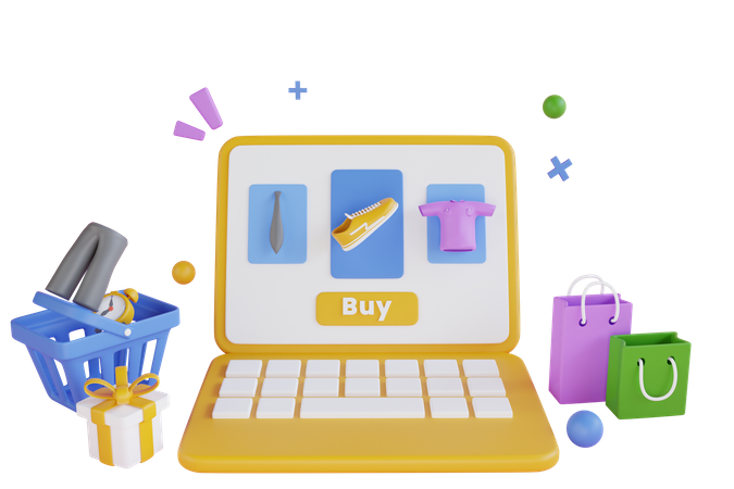 Online fashion wear website  3D Icon