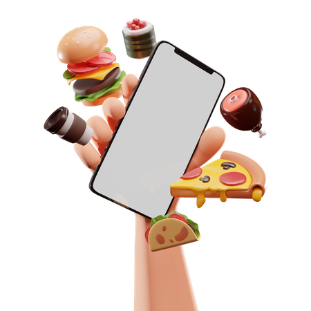 Online fast food ordering application  3D Icon