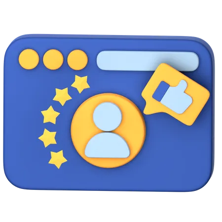 Online Feedback  3D Icon