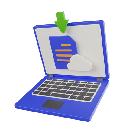 Online File Download  3D Icon