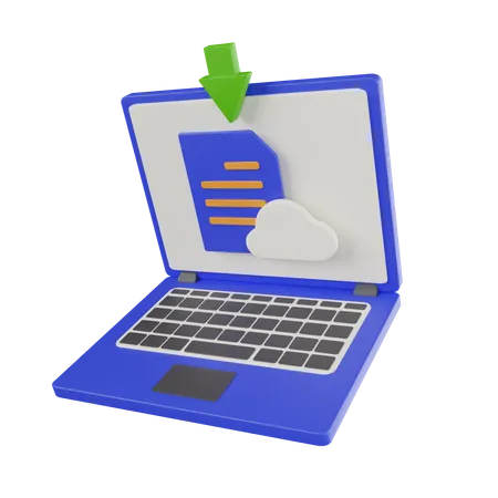 Online File Download  3D Icon