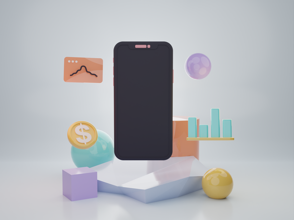 Online Finance Advertising 3D Icon