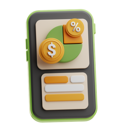 Online Financial Analysis  3D Icon