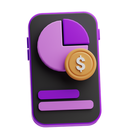 Online Financial Chart  3D Icon