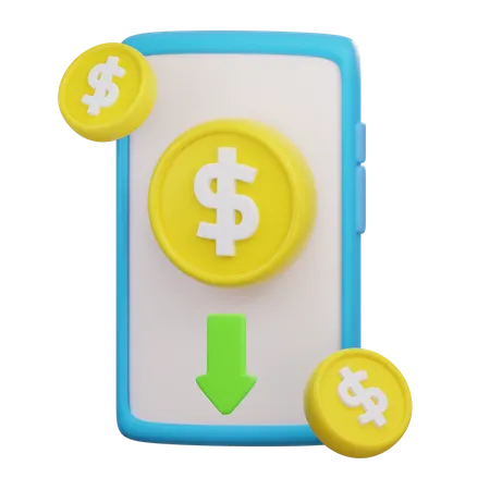Online Financial Loss  3D Icon
