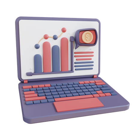 Online-Finanzanalyse  3D Icon