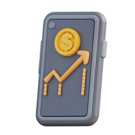 Online-Finanzwachstum  3D Icon