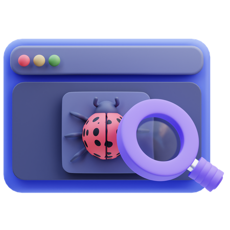 Online Find Bug  3D Icon