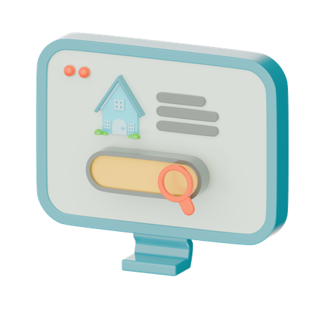 Online Find House  3D Icon
