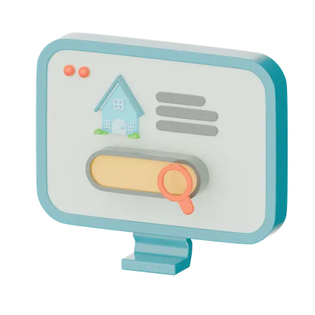 Online Find House  3D Icon