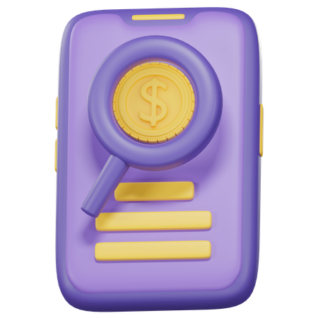 Online Find Money  3D Icon