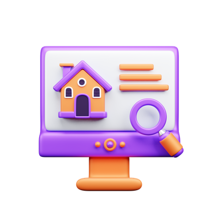 Online Find Property  3D Icon