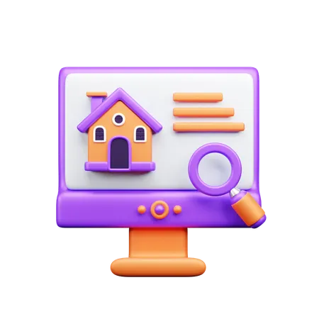 Online Find Property  3D Icon