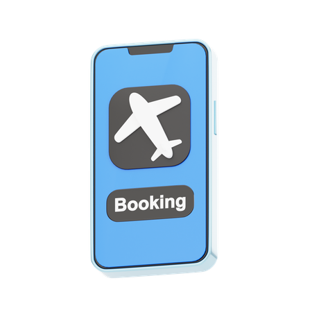 Online Flight Booking  3D Icon