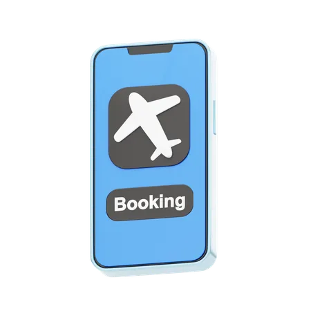 Online Flight Booking  3D Icon